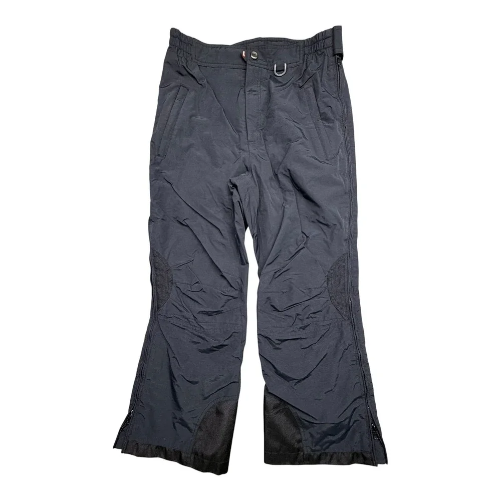 Marker Mens Black Ski Pants Full Side Zip Winter Snow Trousers Size Medium